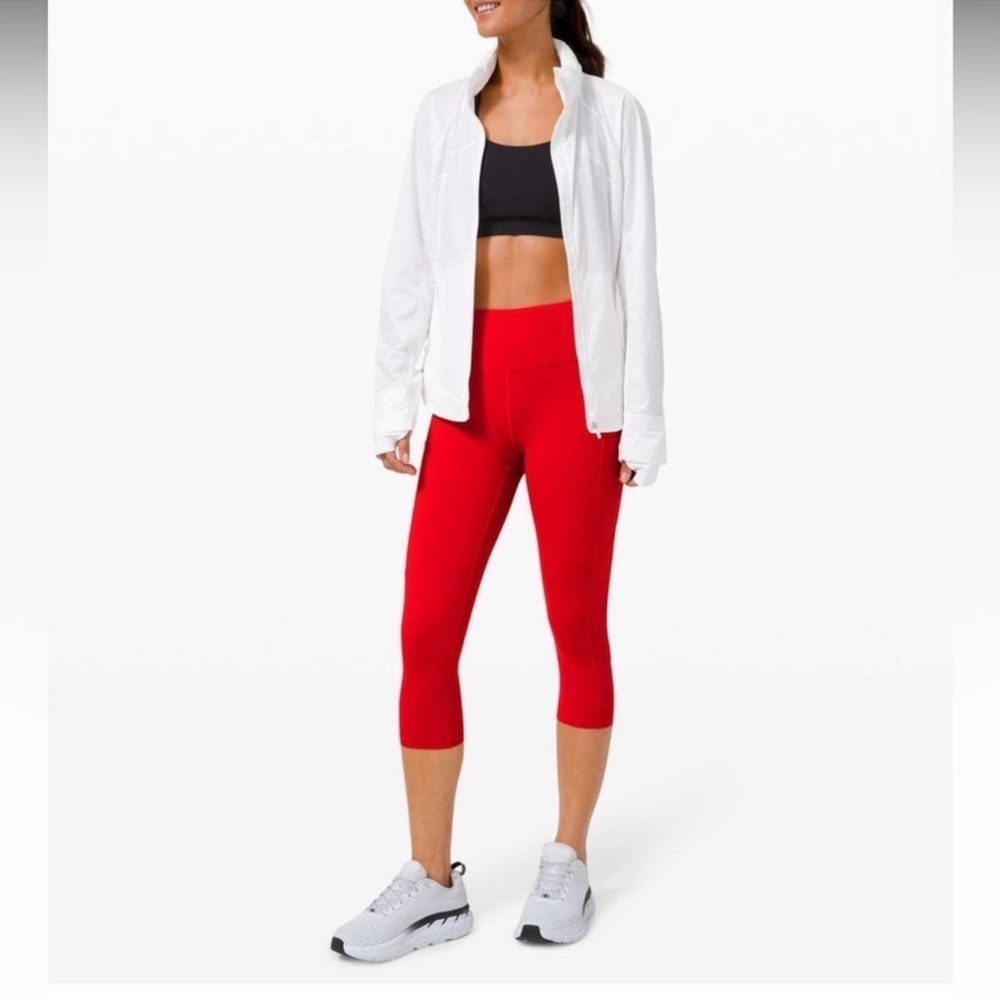 Lululemon Athletica Fast and Free HR Crop 19” Leggings Dark Red Size 4